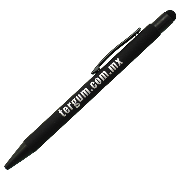 Bolígrafo rubber negro TERGUM (paquete c/20 piezas)
