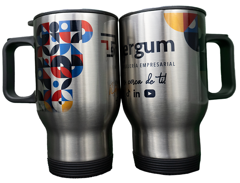 Taza viajera diseño colores TERGUM (paquete c/24 piezas)