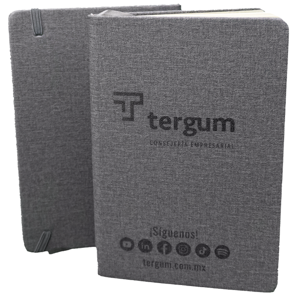 Libreta TERGUM PUR Gris (paquete c/20 piezas)