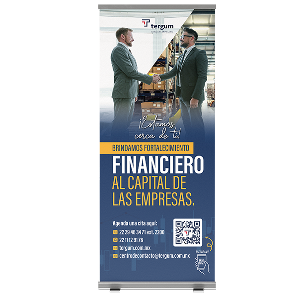 Roll-up auto enrollable fortalecimiento financiero TERGUM (80x200cm)